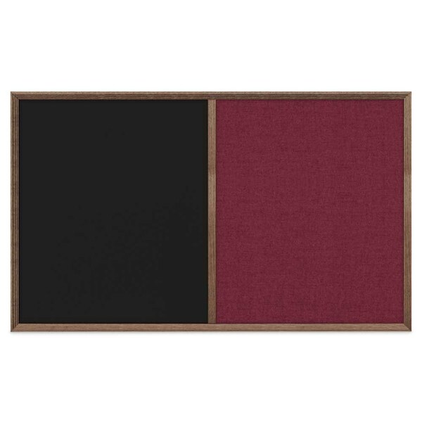 United Visual Products Slim Style Indoor Enclosed Corkboard, 18 UV501SC-BLACK-COBACC - main